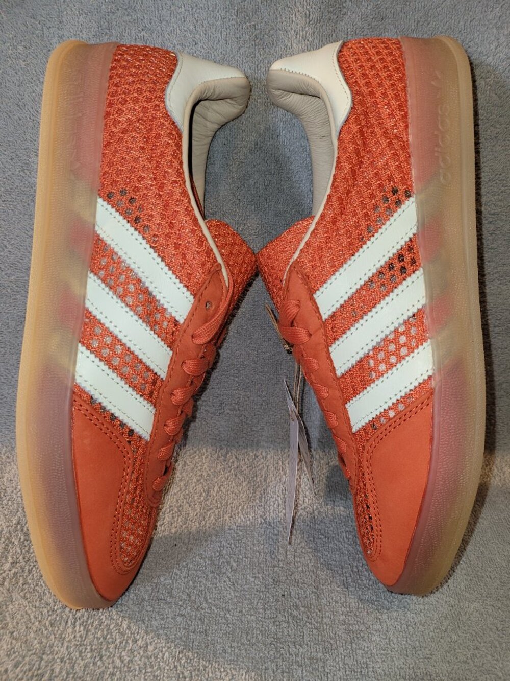Adidas Gazelle Orange Off White Tan Gum Men's Size 9.5 Sneakers JS0713 (#2832) - Picture 7 of 16